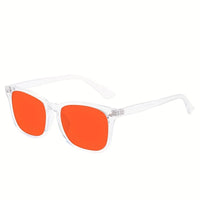 Classic Blue Light Blocking Glasses – Red & Orange Lenses for Sleep & UV Protection