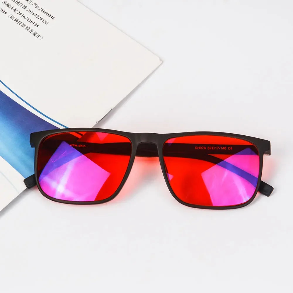 Red Lens Sleep Glasses — Full-Spectrum Blue & Green Light Blocking
