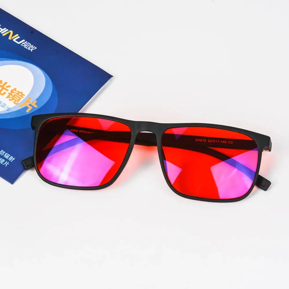 Red Lens Sleep Glasses — Full-Spectrum Blue & Green Light Blocking