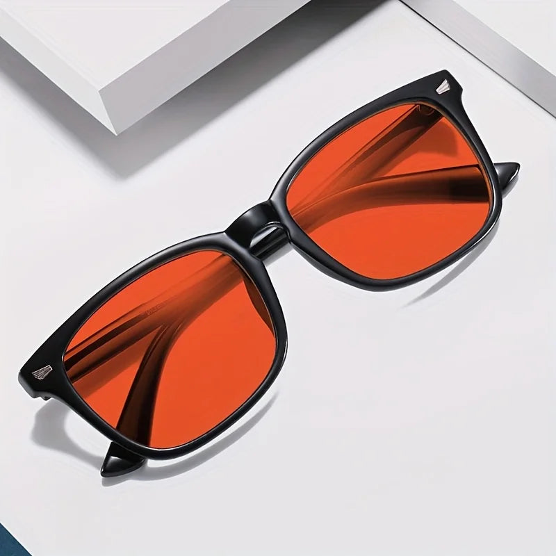 Classic Blue Light Blocking Glasses – Red & Orange Lenses for Sleep & UV Protection